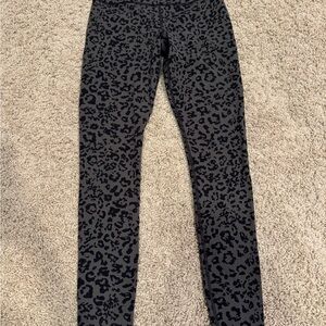 Athleta Army green Leopard Print Leggings
